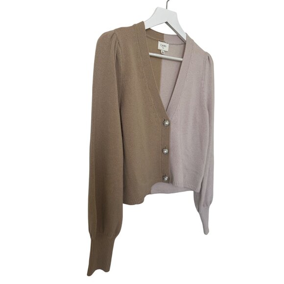 Cami NYC Maya Cardigan Colorblock V-Neck Button-Up Sweater - Picture 7 of 12